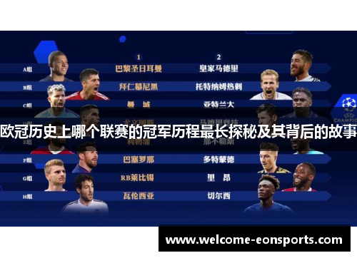 欧冠历史上哪个联赛的冠军历程最长探秘及其背后的故事